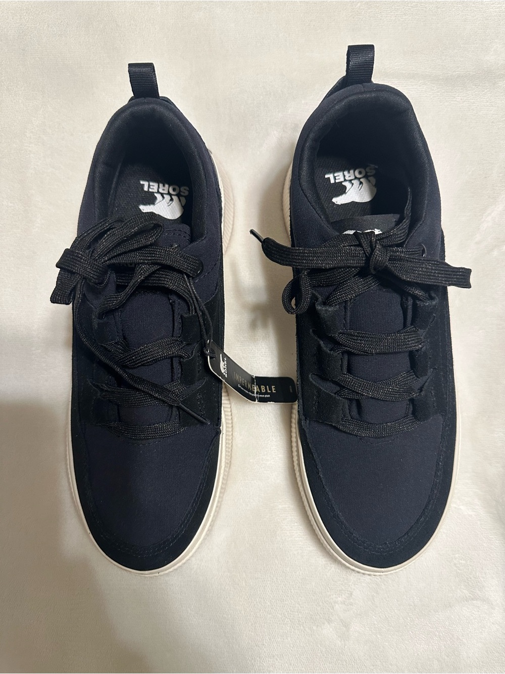 Sorel Women's Black and White Low-Top Sneakers